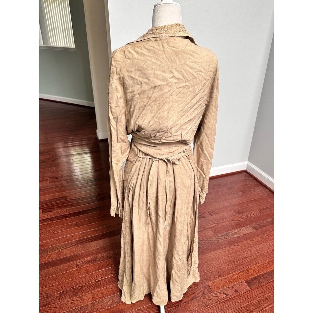 Vintage Embroidered Unique Pattern 2 Piece Sun Dress & Long Sleeve Matching Set - Picture 9 of 12